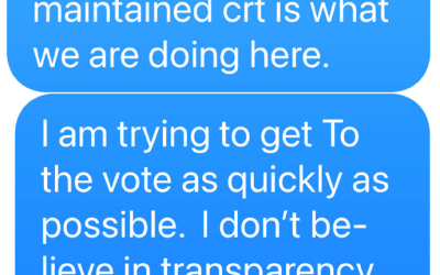In FOIA’D Text Convo, School Board Chair Says “CRT is What We’re Doing Here”